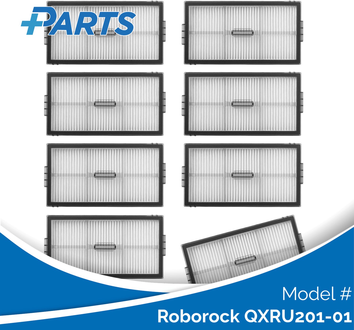 Plus.Parts Roborock QXRU201-01 Filters (8 Stuks, Plus.Parts® alternatief voor 8.02.0471) Overig