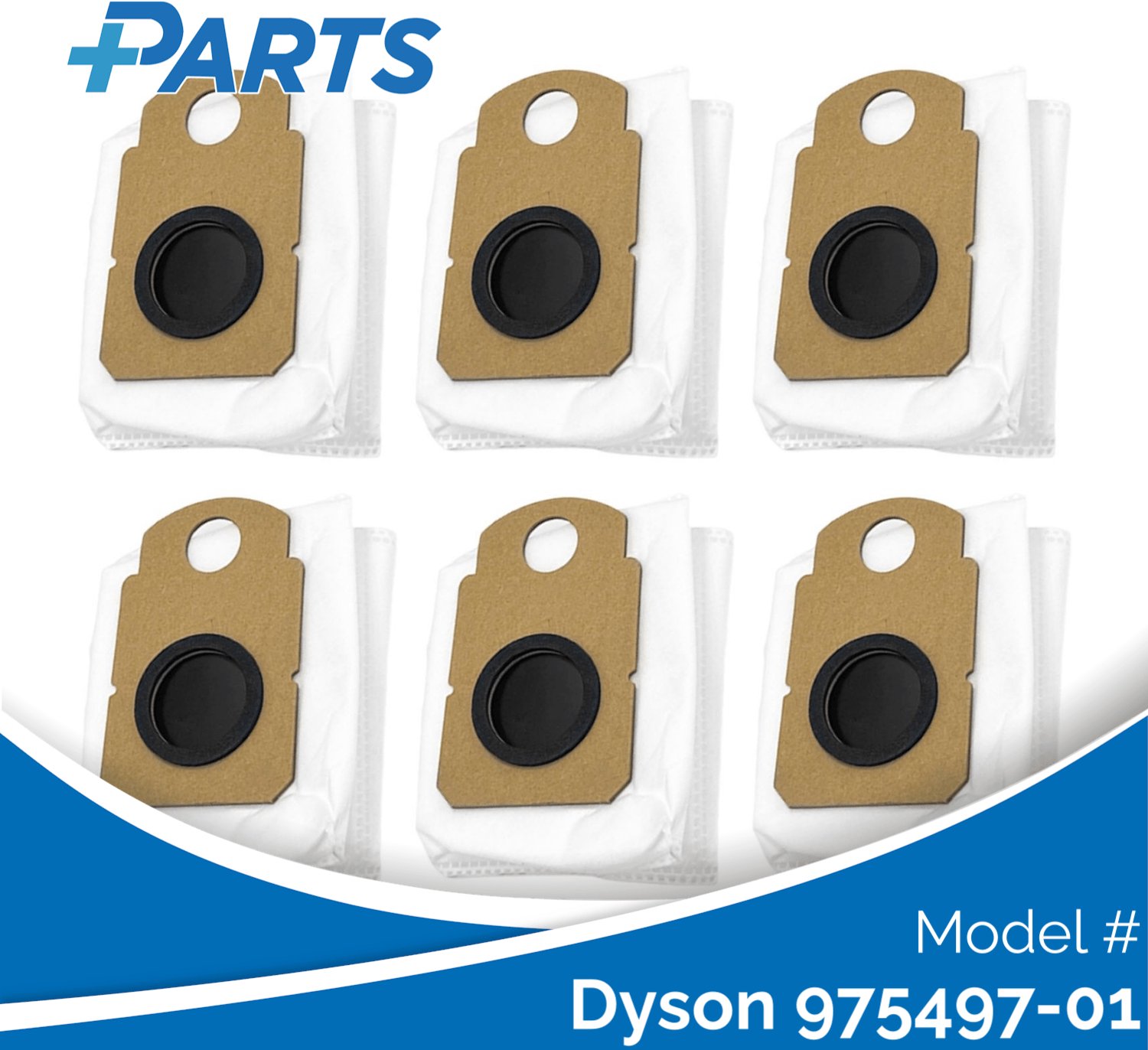 Plus.Parts Dyson 975497-01 Stofzakken (6 Stuks, Plus.Parts® alternatief voor 975738-01) Overig