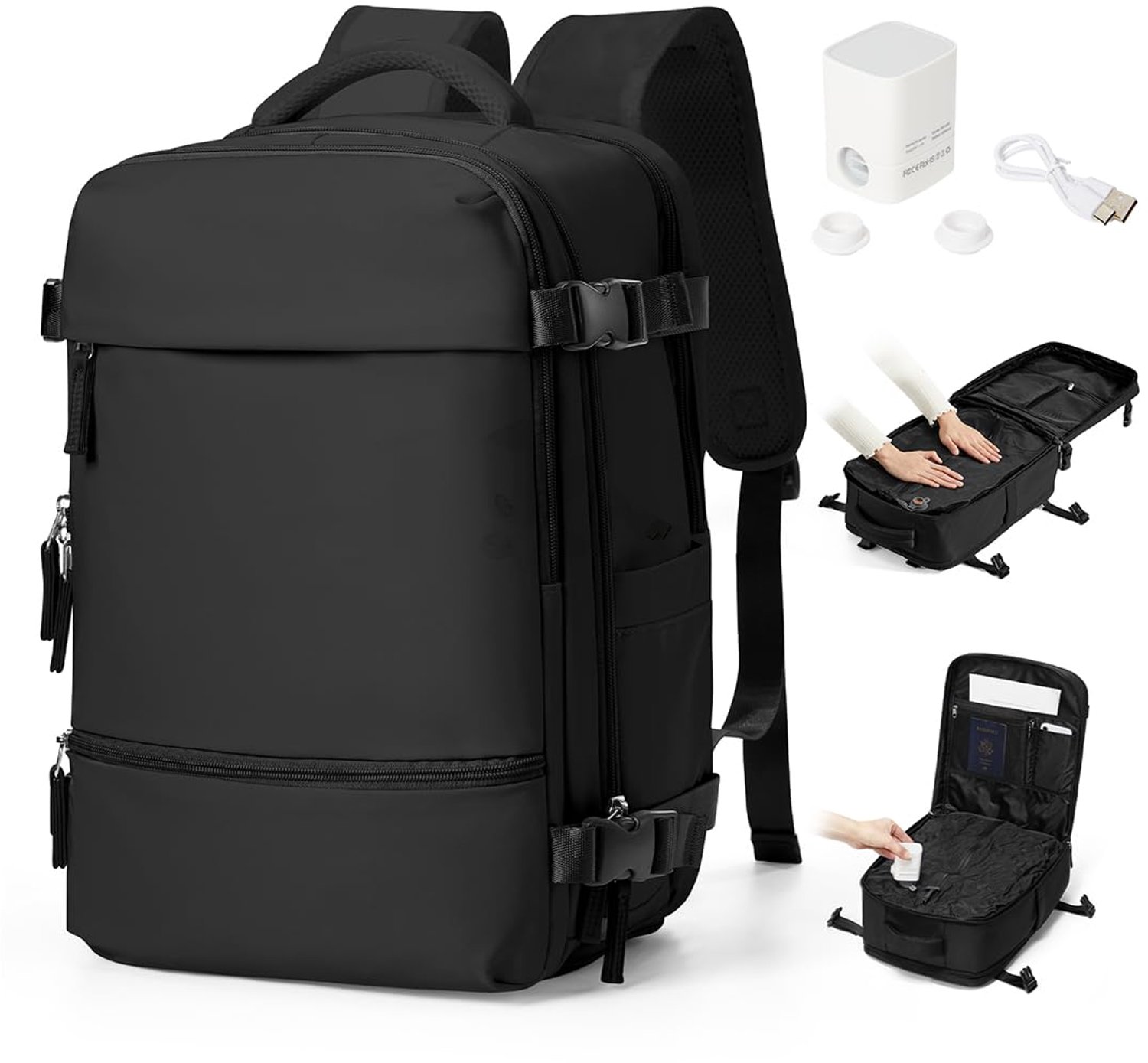 Vacuüm Reisrugzak Handbagage met Compressiesysteem