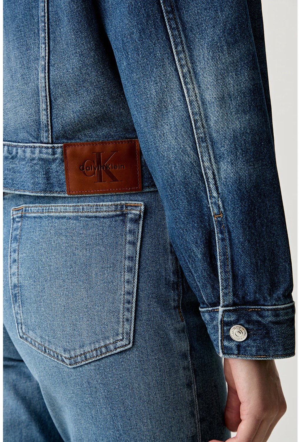 Ck Jeans 90S Truckerjack Basset B Fashion Wear Vrouwen Blauw