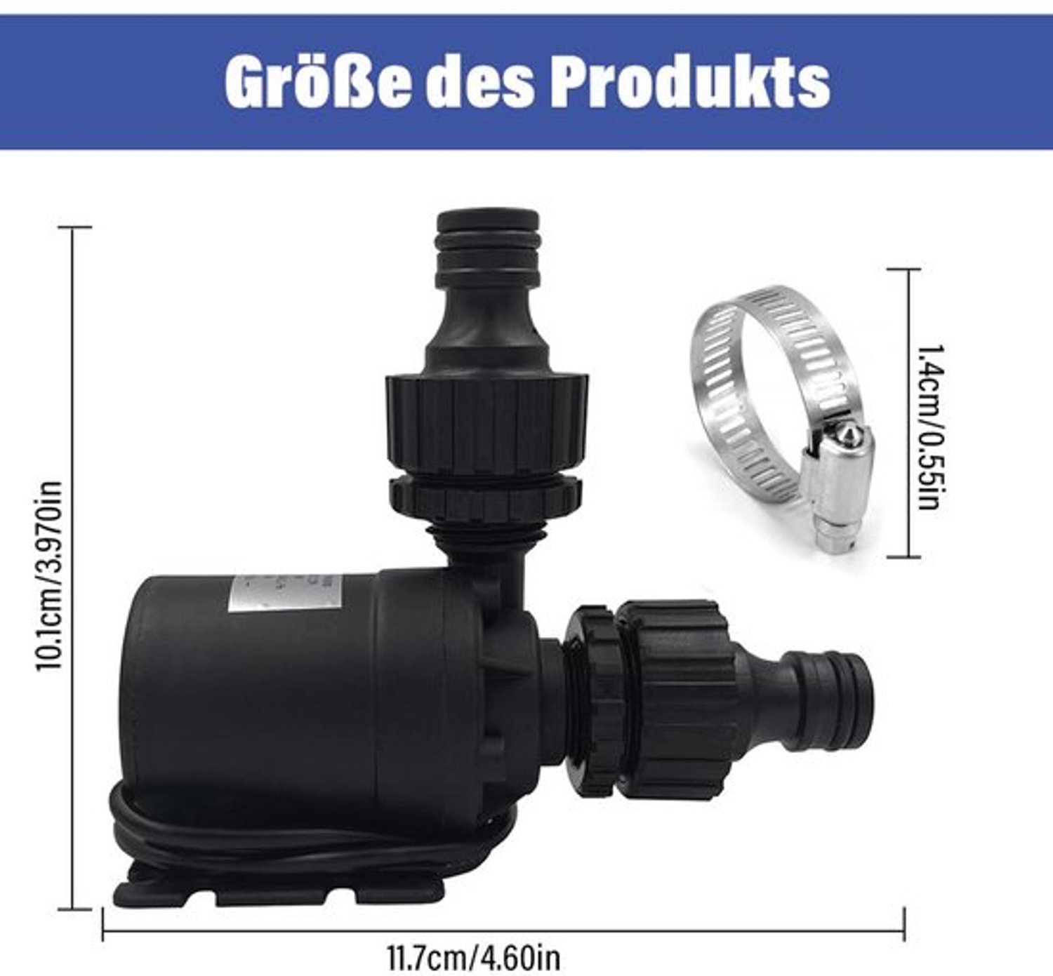 DC 12V borstelloze dompelwaterpomp, waterpomp borstelloze, brushless dompelwaterpomp, keramische pompkern mini waterpomp, amfibiepomp 800L/H 5M voor zonnefontein, aquarium, vijver