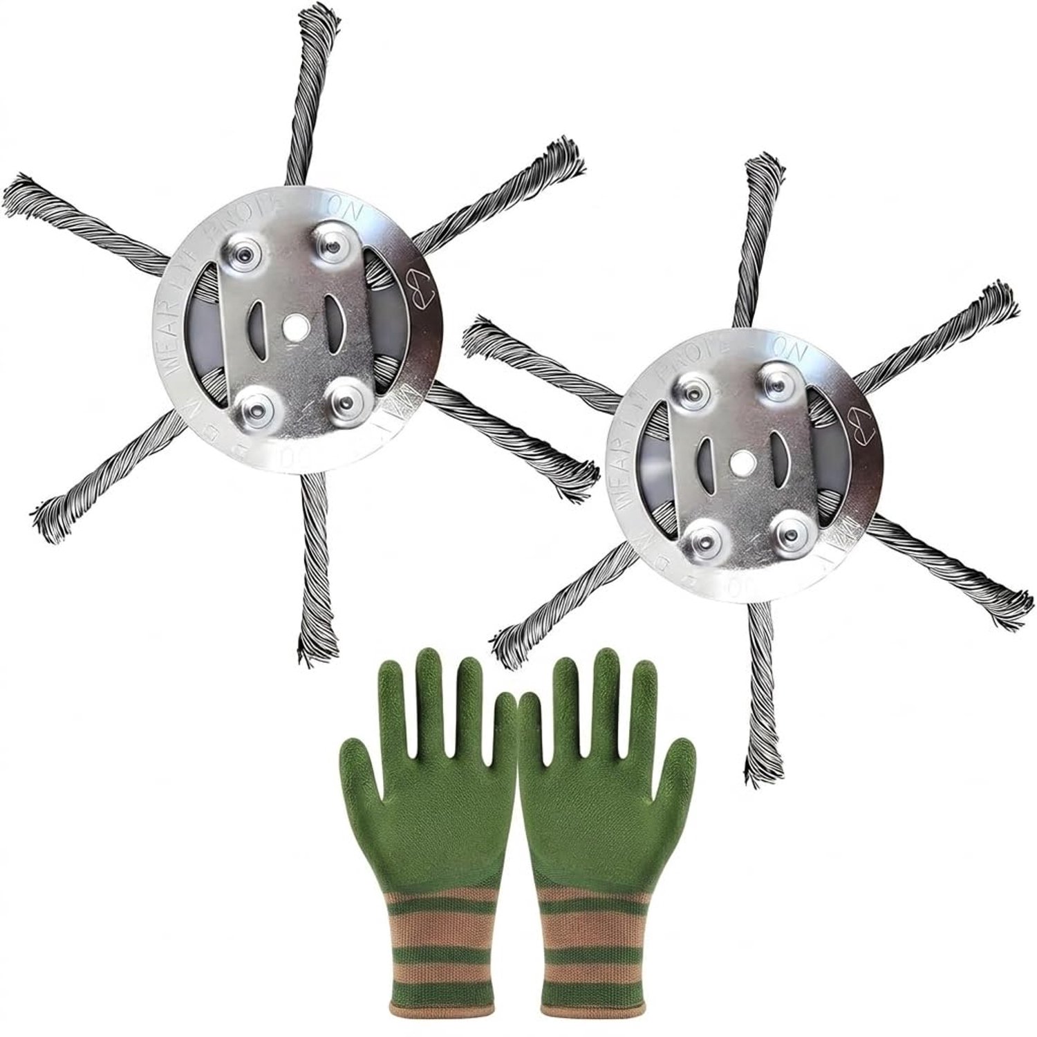 Set van 2 Reservekoppen voor Grastrimmer met Handschoenen