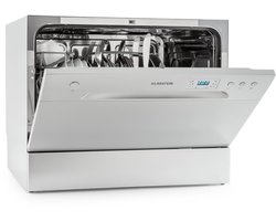 Klarstein Vaatwasser Mini voor 6 Gedecke, Leiser vaatwasser klein met 6 spoelprogramma's, Kleiner Tisch vaatwasser voor Zuhause, kantoor en Camping, vaatwasser Mini met Wasseranschluss - Tafelvaatwasser - 6 Maatgedekken 49 dB 45 cm 1380W