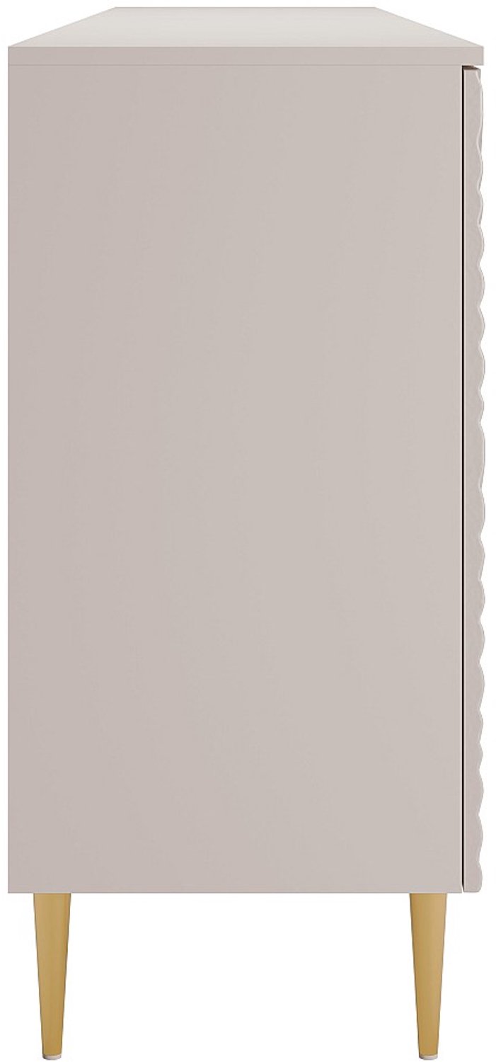 Vente-unique Buffetkast met 4 deuren - Beige en goudkleurig - RINAREL