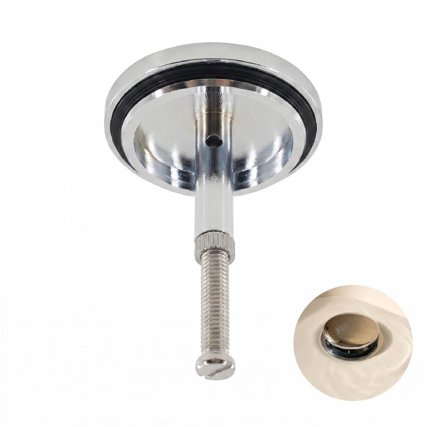 Universele Badkuipstop, Messing, 43 mm