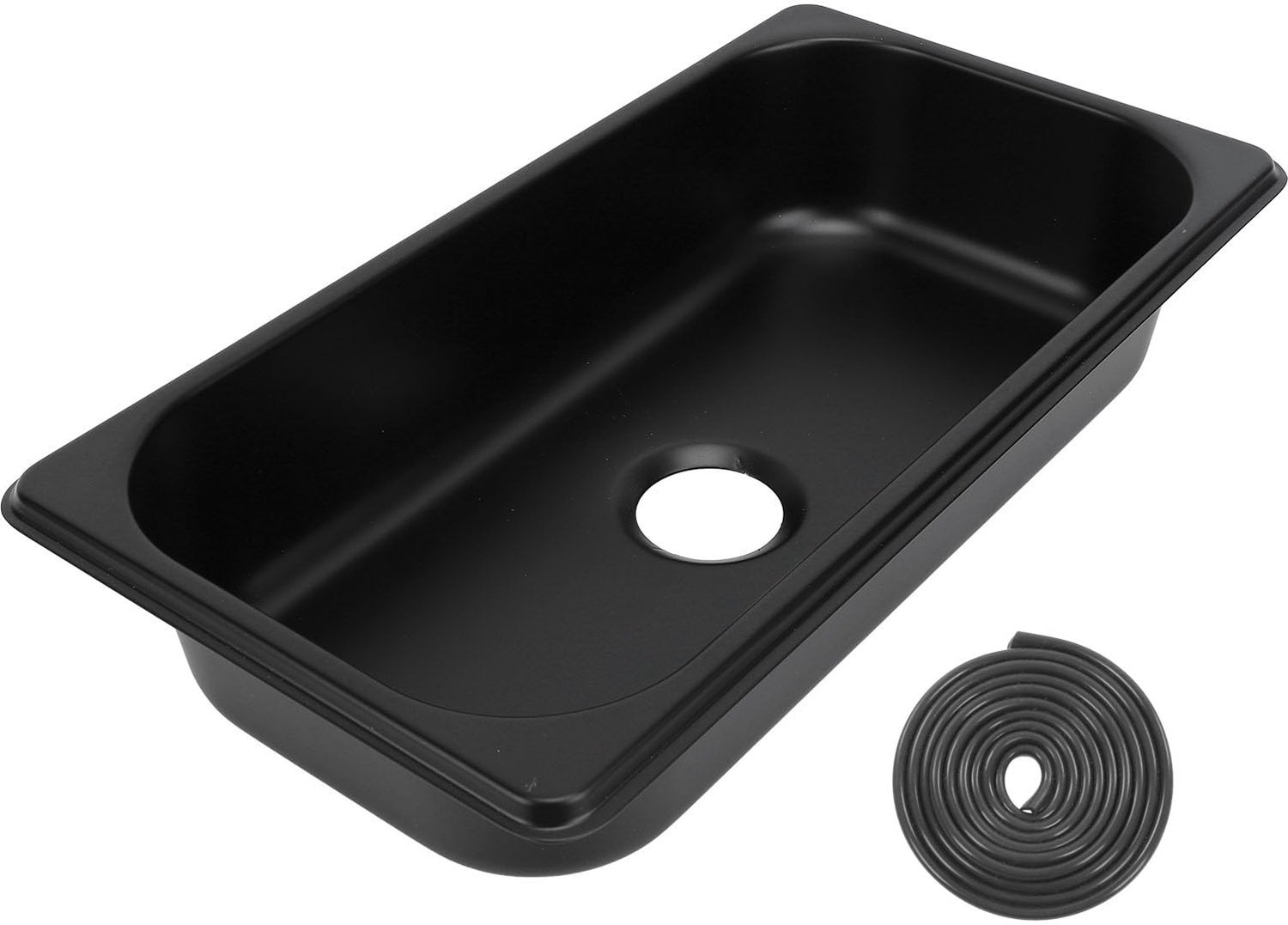 Onderbouw Spoelbak - 304 Roestvrij Staal - Ruimtebesparend Ontwerp - Efficiënt Afvoersysteem - Enkele Kom - Geschikt voor Caravan/Camper - Keukenwastafel