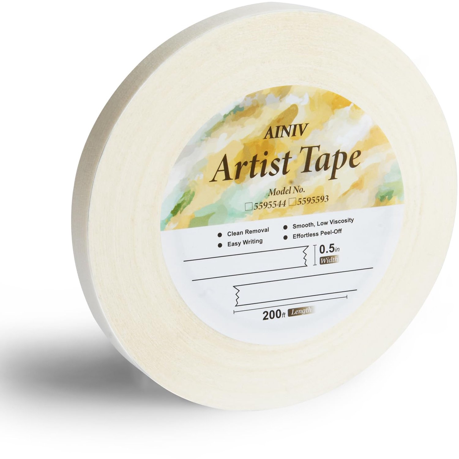 Maskingtape voor Waterverf 12,7 mm x 61 m Wit