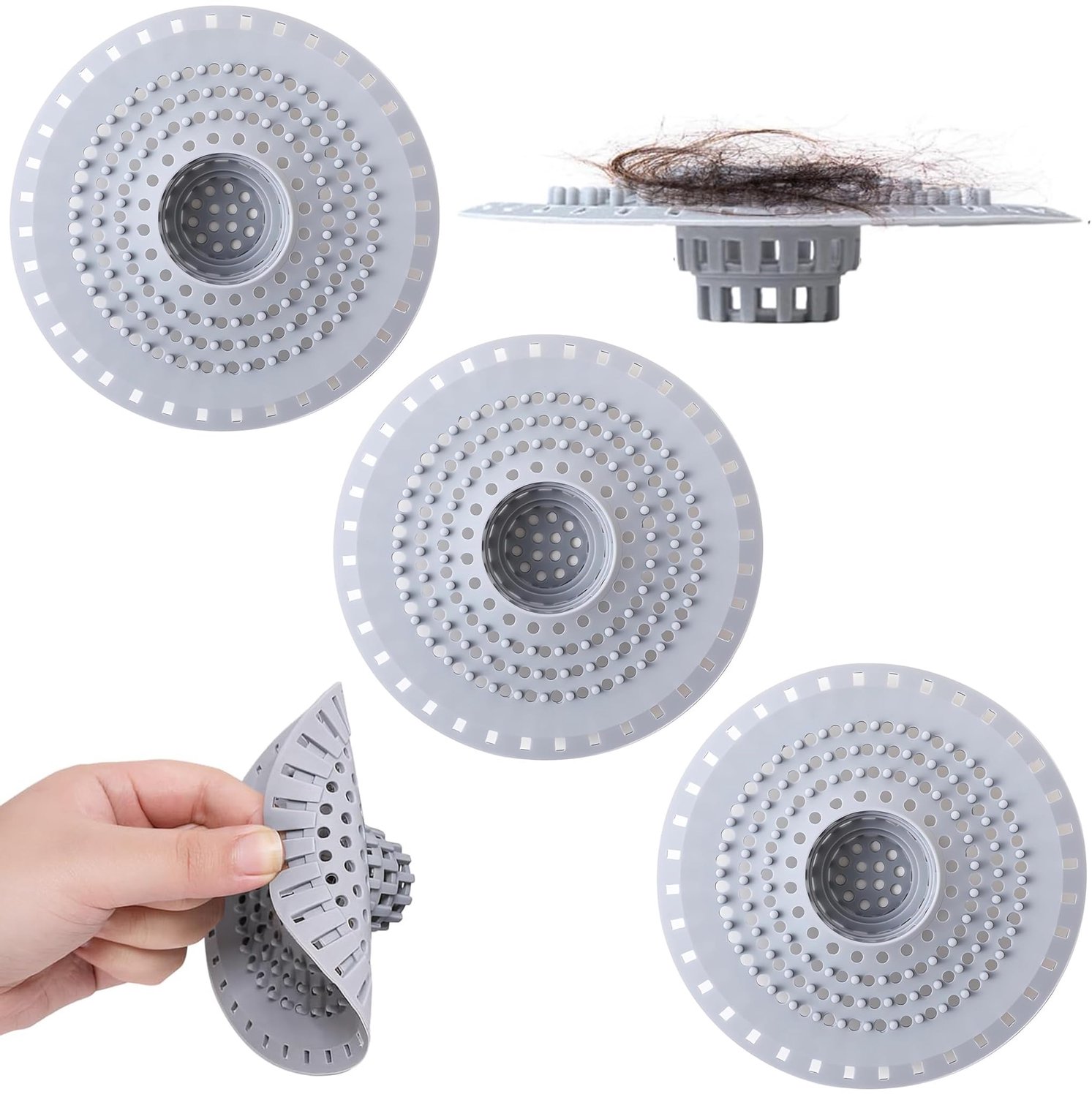 3 Stuks Haarsieb voor Douche en Bad