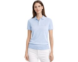 Ralph Lauren polo blauw gebreid van Pima-katoen voor dames - L