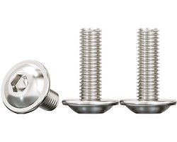 Drenky M6 x 16mm Vlakke Flens Schroeven - Set van 20 RVS