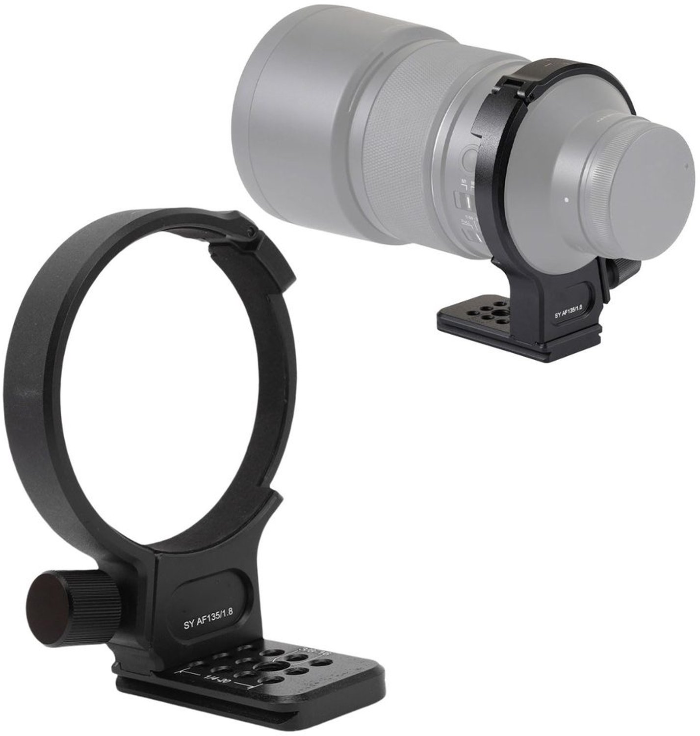 Lens Kraag Geschikt voor Samyang AF135 F1.8 - Metalen Statief Kraag - Statiefringringstandaard - 70 Mm QR Plaat - Lens Kraag Statiefbevestiging - Lensstatief