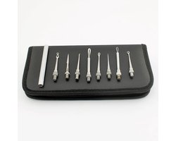 Comedone extractor kit 8 in 1 - huidverzorging tool - professioneel voor thuisgebruik - inclusief luxe koffer - ServiceTopper