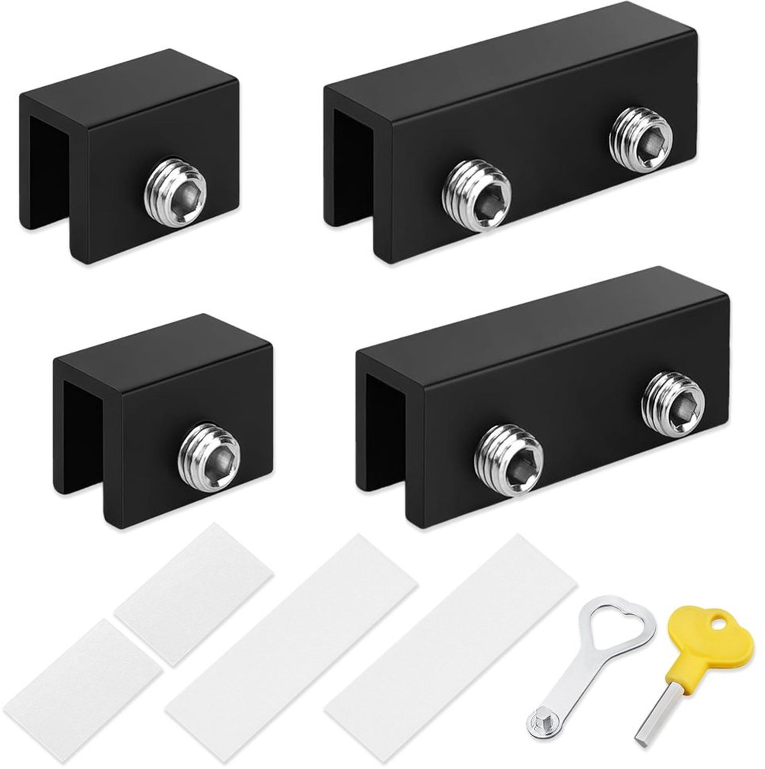 Set van 4 Verstelbare Sliding Window Locks met Sleutels
