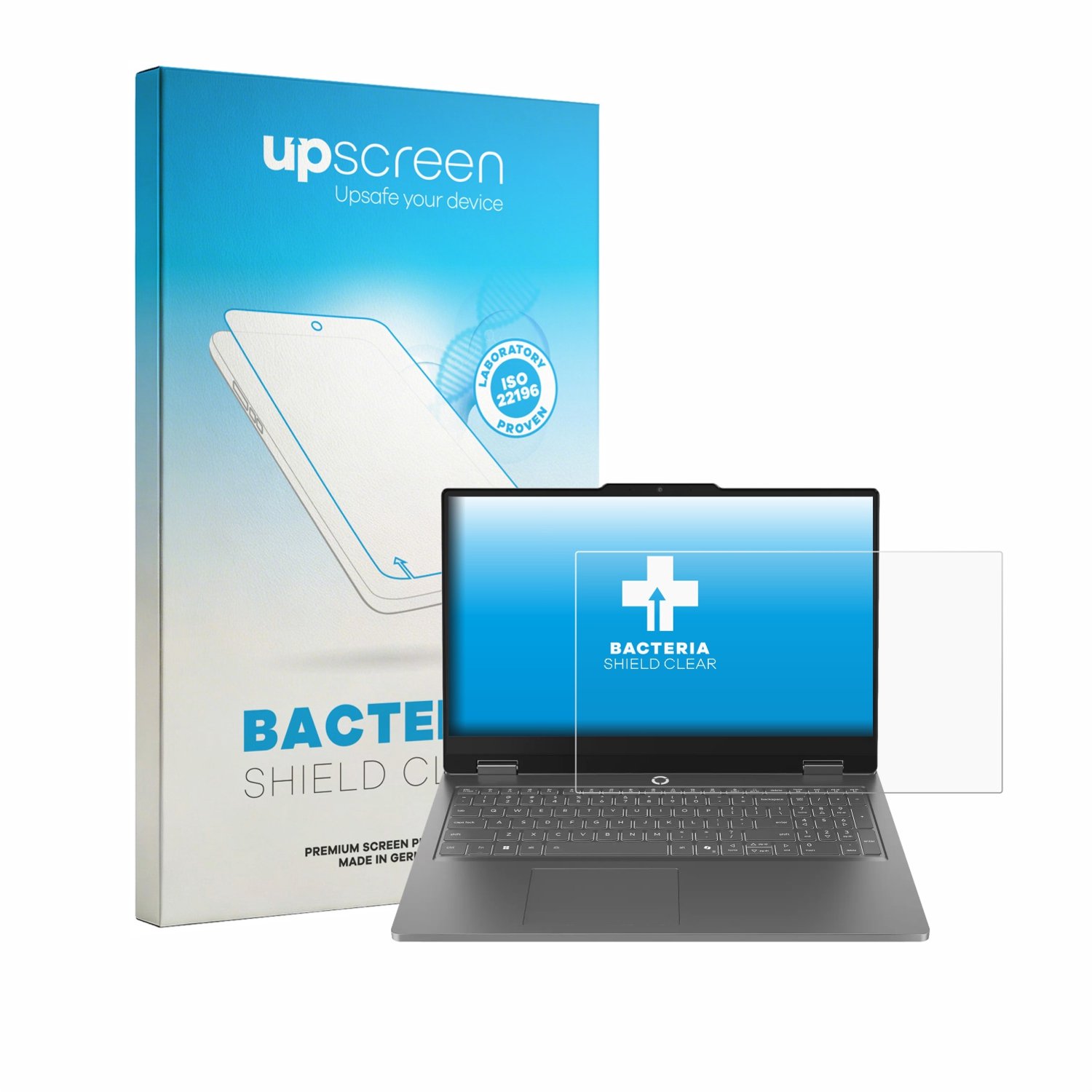 upscreen - Screenprotector voor Lenovo LOQ Essential Gen 11 15" - Folie Beschermfolie transparant antibacterieel