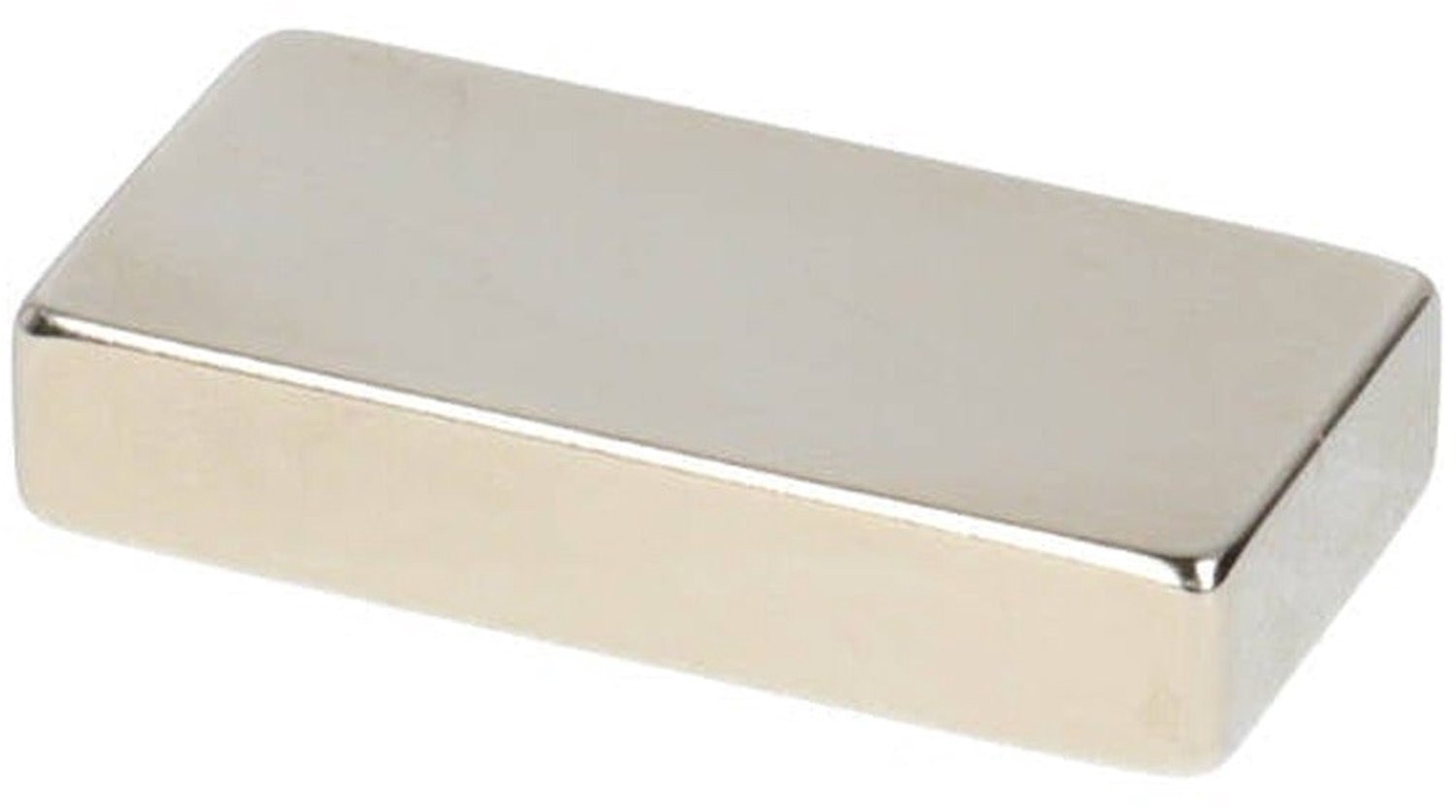 Neodymium Blokmagneet 40 x 20 x 8 mm N45 NiCuNi – 2 stuks