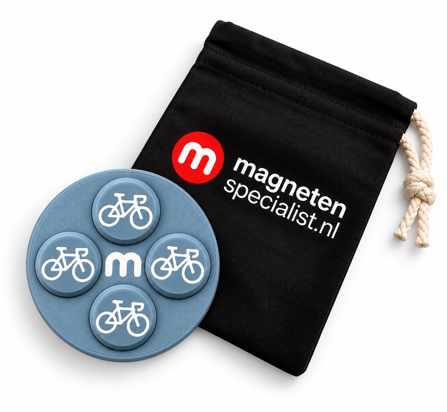 Startnummer Magneten Wielrennen – Steelgrey – Set van 8