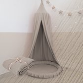 LILIMAUS Klamboe baby met gouden details - bedhemel en hemeltje kinderkamer - mousseline katoen - 245 cm - lichtbeige