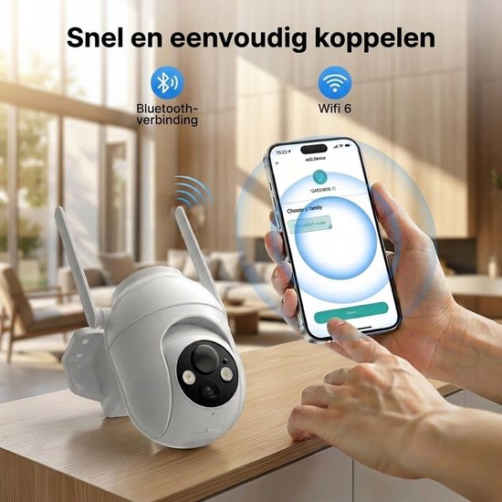 3 Stuks Konsoefuly Draadloze Beveiligingscamera 2K HD - Op zonne-energie werkend - Geen abonnement - Buitencamera met kleurennachtzicht - Bewakingscamera voor Buiten 360° PTZ - Beveiligingscamera Met WiFi en App — afbeelding 5