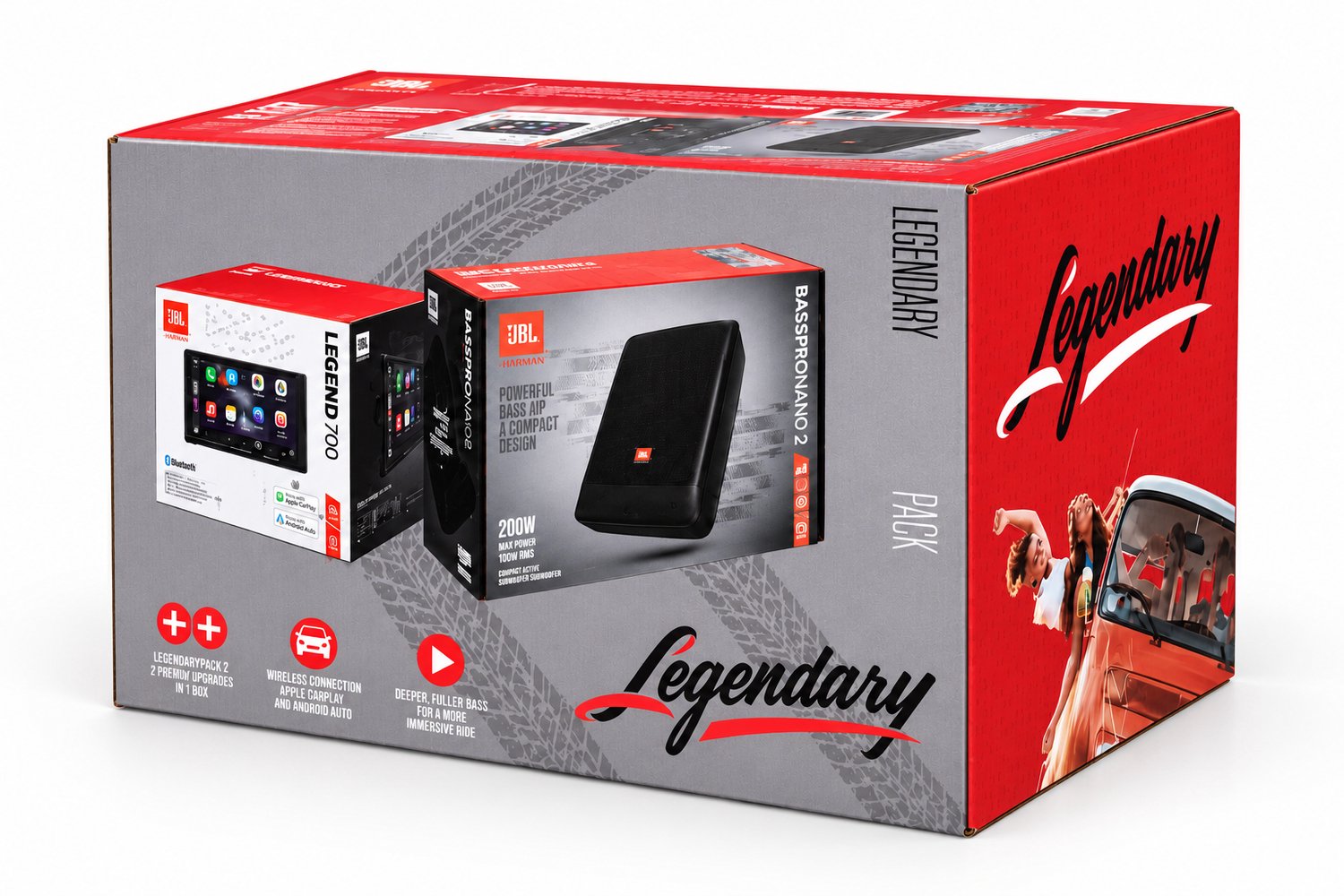 JBL Legendary PACK - Complete Car Audio Set - Legend 700D 7 Inch Autoradio + BassPro Nano Actieve Subwoofer - CarPlay & Android Auto – foto 7