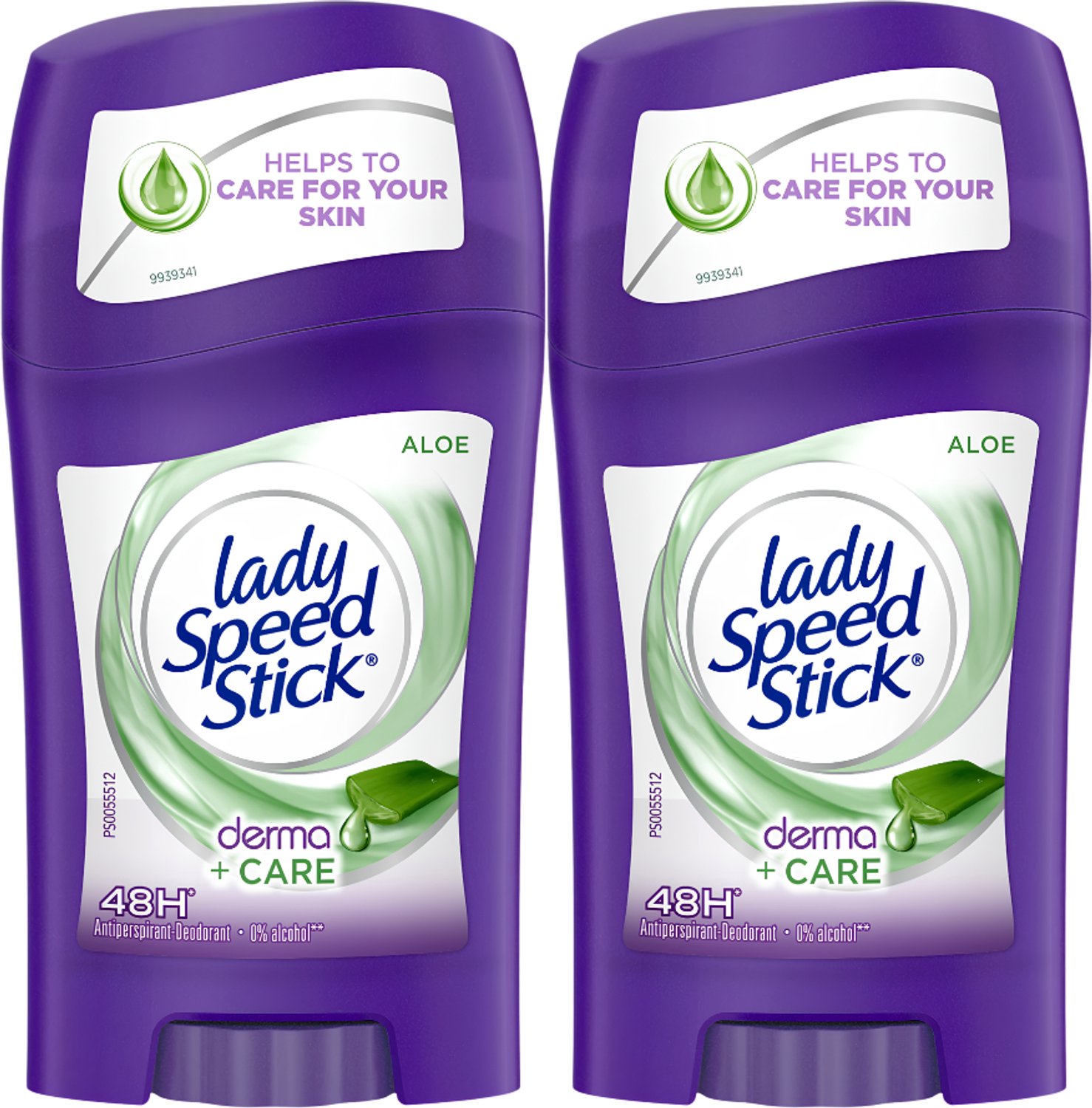 Lady Speed Stick Aloe Vera Derma+Care Deodorant Vrouw - Anti Transpirant Deodorant Stick - 2 x 40g