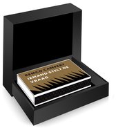 Remco Campert boek 'Iemand stelt de vraag' in een zwarte luxe geschenkdoos met zwart-goud patroon.