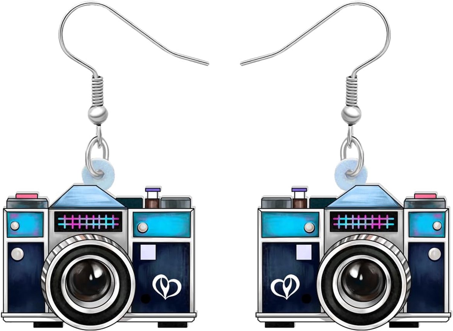 Oorbellen Vintage Cassette Tape - Acryl Dangle - Oude Camera Radio - Retro 80s 90s Sieraden m-winkel - m-winkel