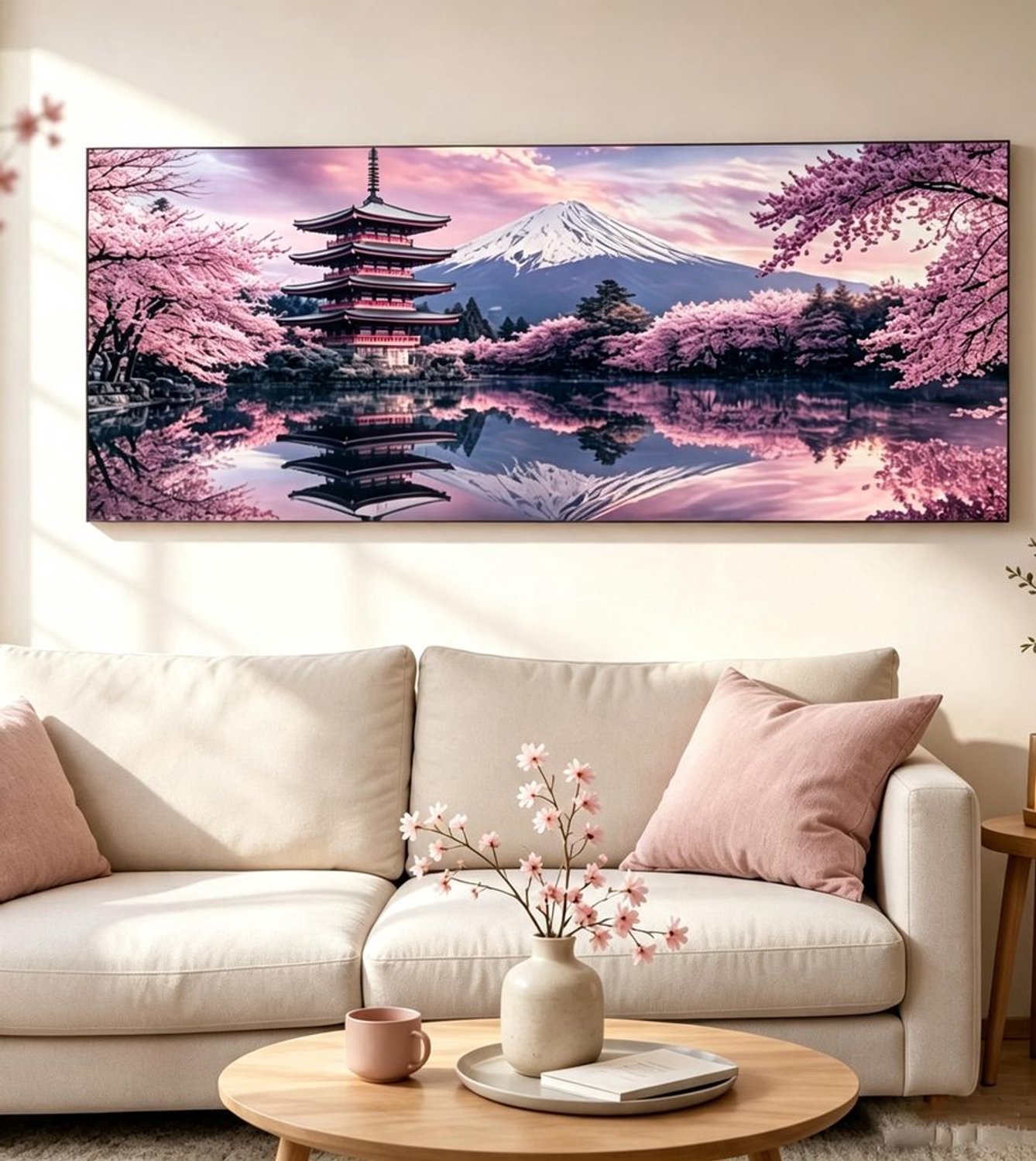 Japanse Landschap Poster Cherry Blossom 40x120cm