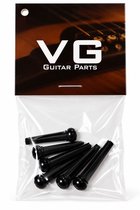 VG brugpinnen gitaar | 6 stuks | zwart