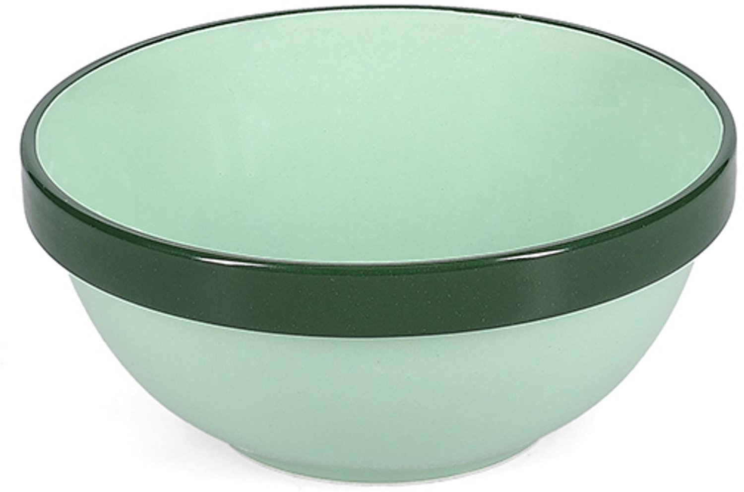 Fameilleur kom 15,5xH6,5cm groen Duo set van 4 - stenen serveerkom en schaaltje, voor ontbijt, muesli, soep, dessert, snacks en bijgerechten, vaatwasser- en magnetronbestendig, voedselveilig, servies voor thuis, restaurant en horeca, mooi als cadeau