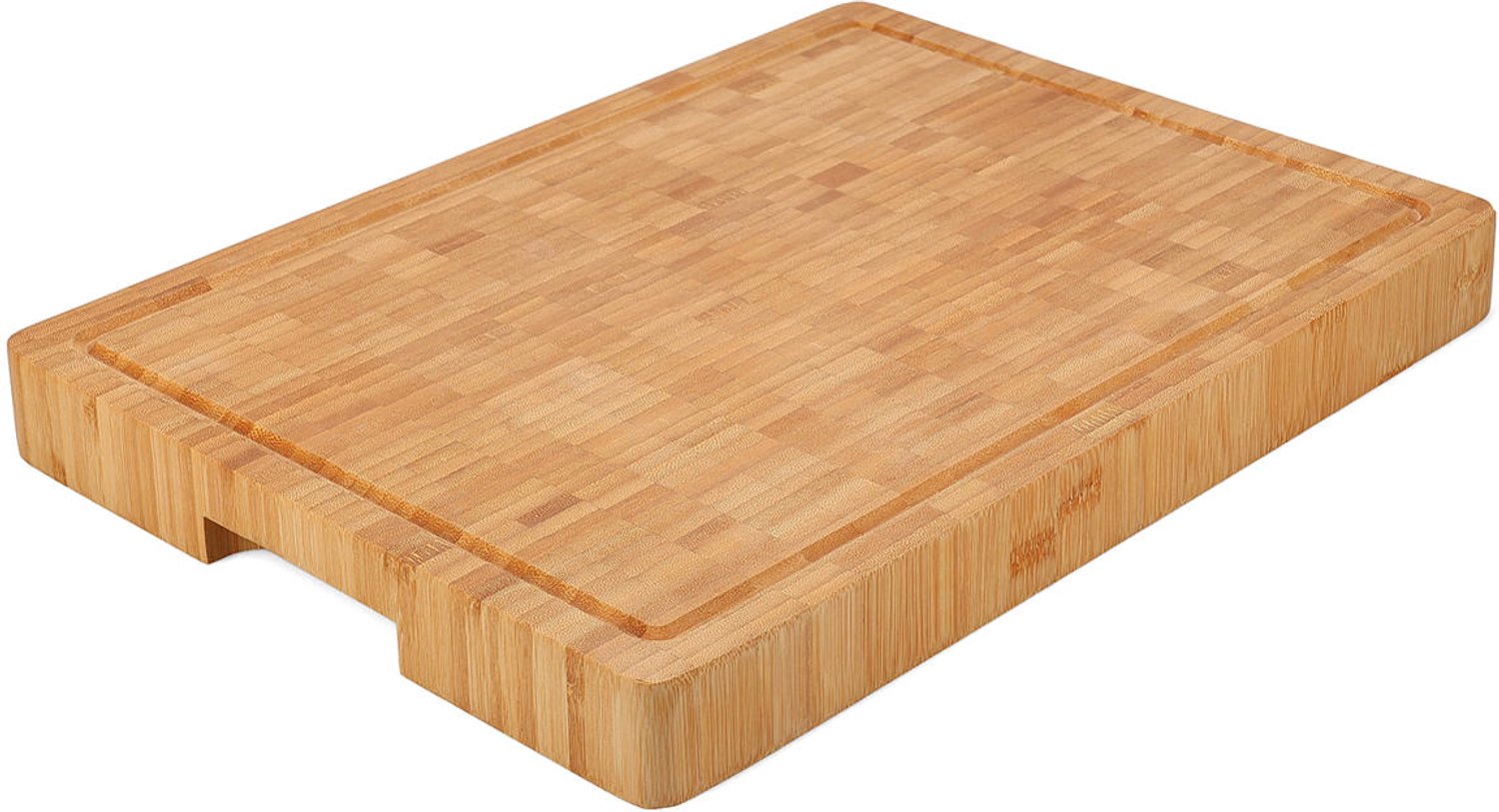 Fameilleur snijplank 42x31xH4cm bamboe Slice - houten serveerplank, voor snijden en serveren van brood, kaas en tapas, voedselveilig, woondecoratie voor modern interieur, mooi als cadeau