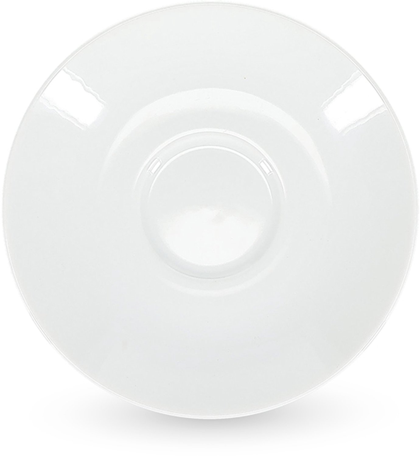 Fameilleur schotel 16,5cm Basic wit set van 6 - porseleinen onderschotel voor kopjes, voor koffiekop, theekop en espressokop, vaatwasser- en magnetronbestendig, voedselveilig, servies voor thuis, restaurant en horeca, mooi als cadeau