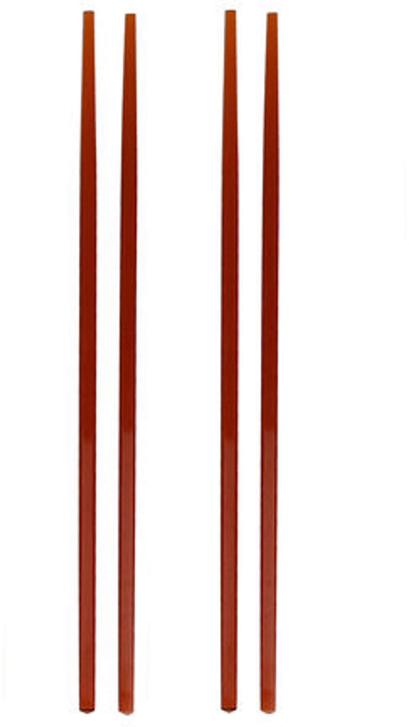 Fameilleur eetstokje glas amber Tilly set van 4 - glazen chopsticks, voor sushi, noodles en Aziatische gerechten, vaatwasserbestendig, voedselveilig, servies voor thuis, restaurant en horeca, mooi als cadeau