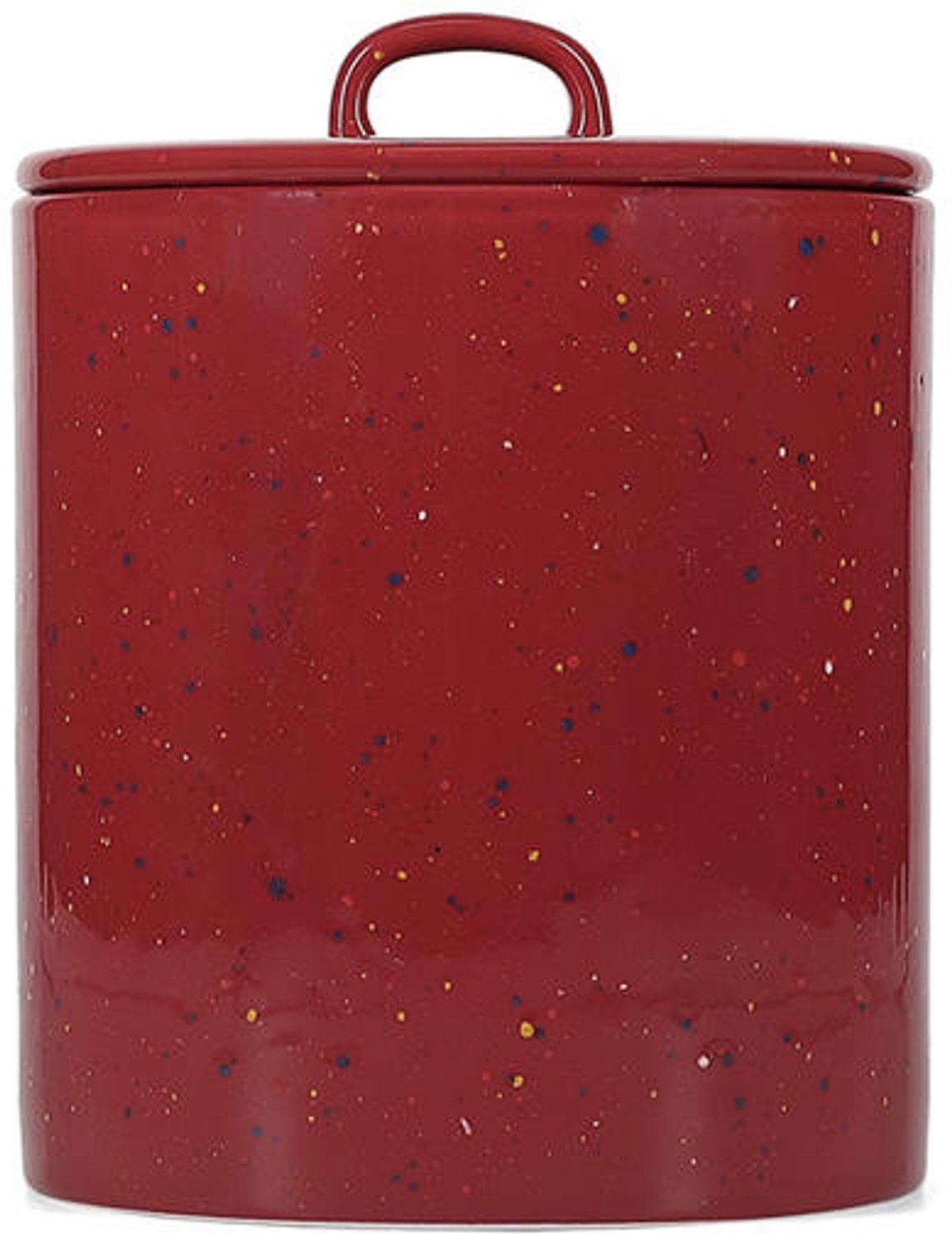 Fameilleur voorraadpot 14xH18cm met deksel bordeauxrood Fika - porseleinen opbergpot met deksel, voor koffie, thee, suiker, koekjes en boter, vaatwasserbestendig, voedselveilig, servies voor thuis, restaurant en horeca, mooi als cadeau