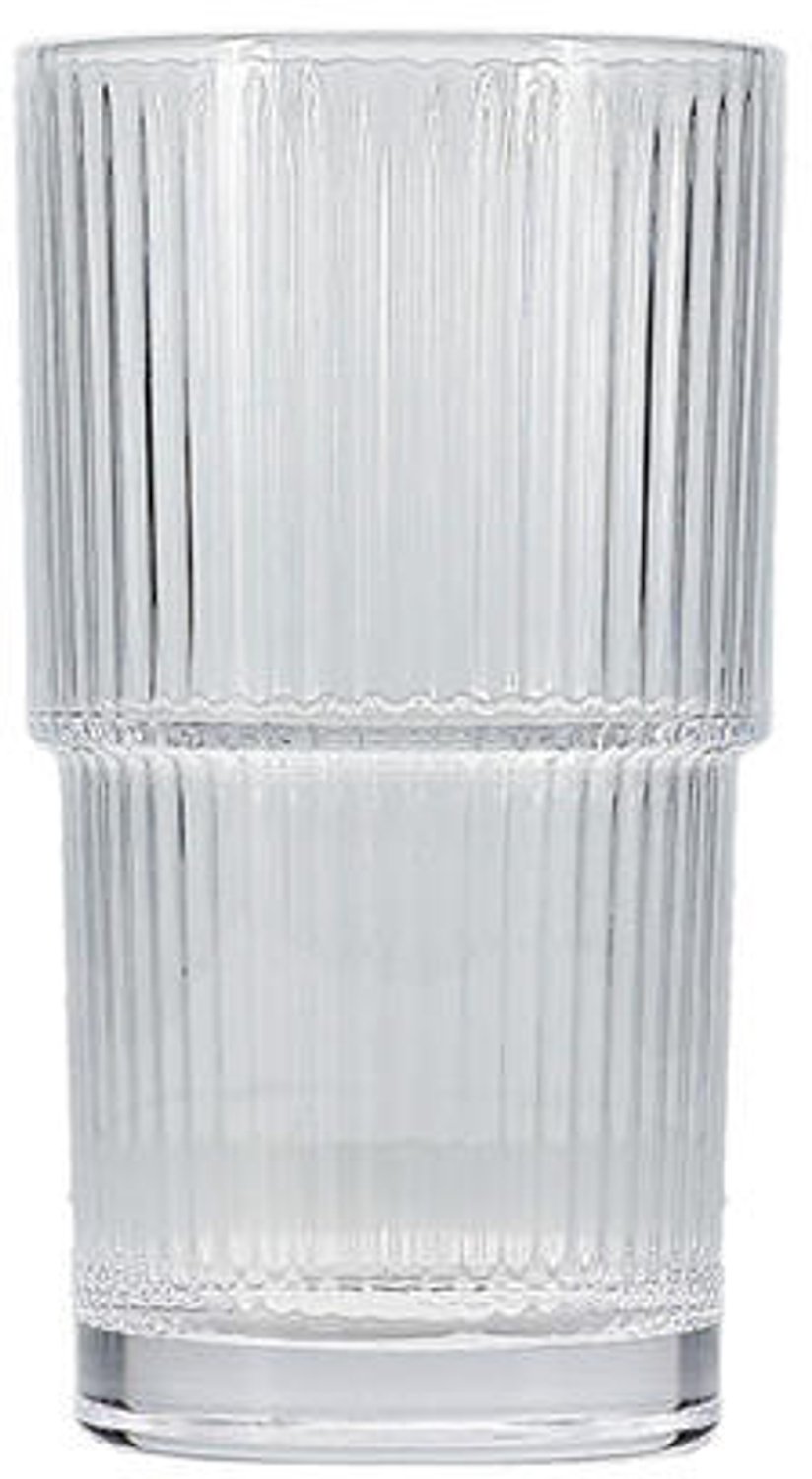 Fameilleur glas 46cl gestreept Vitro set van 6 - glazen drinkglas, voor water, frisdrank, wijn en cocktails, vaatwasserbestendig, voedselveilig, servies voor thuis, restaurant en horeca, mooi als cadeau