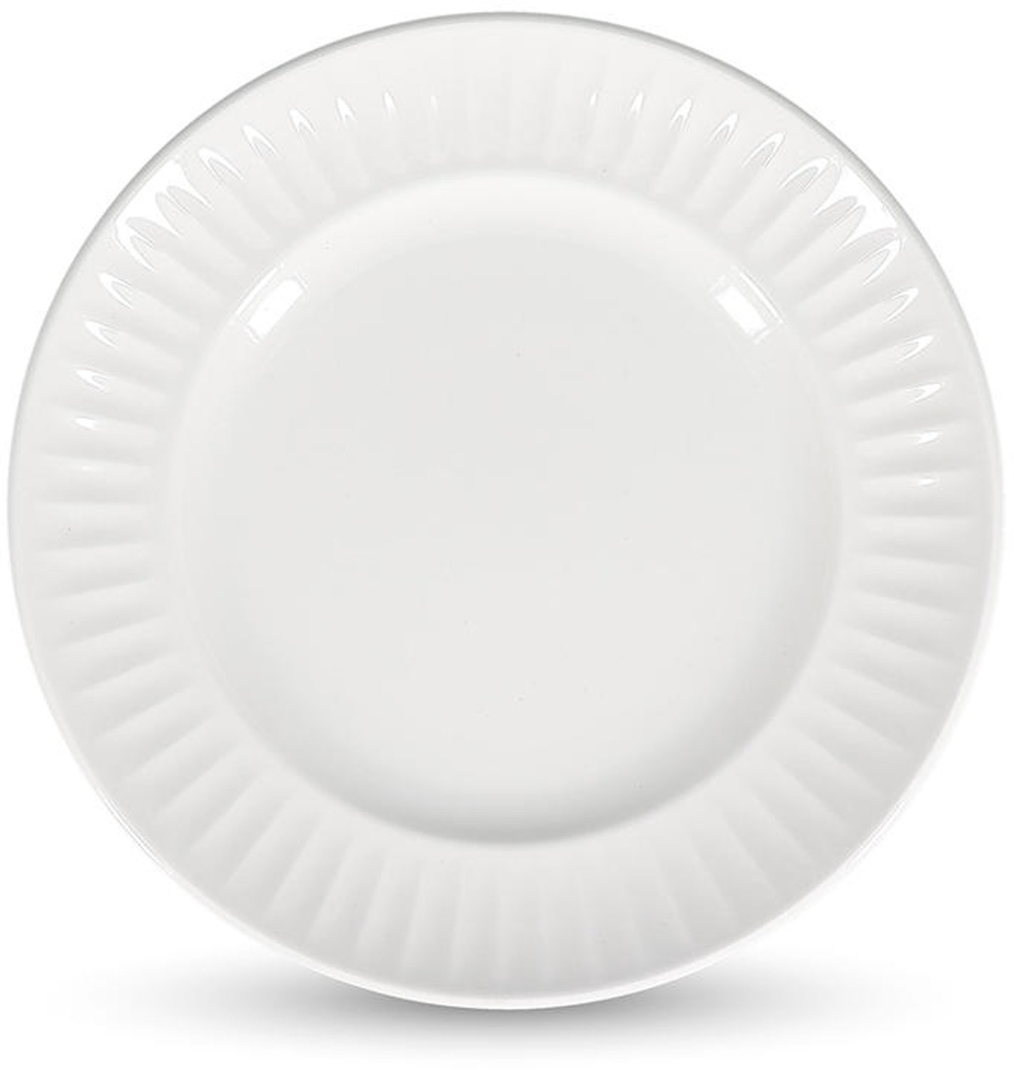 Fameilleur plat bord 25cm wit Solar set van 6 - porseleinen eetbord en dinerbord, voor ontbijt, lunch, diner en hoofdgerecht, vaatwasser- en magnetronbestendig, voedselveilig, servies voor thuis, restaurant en horeca, mooi als cadeau