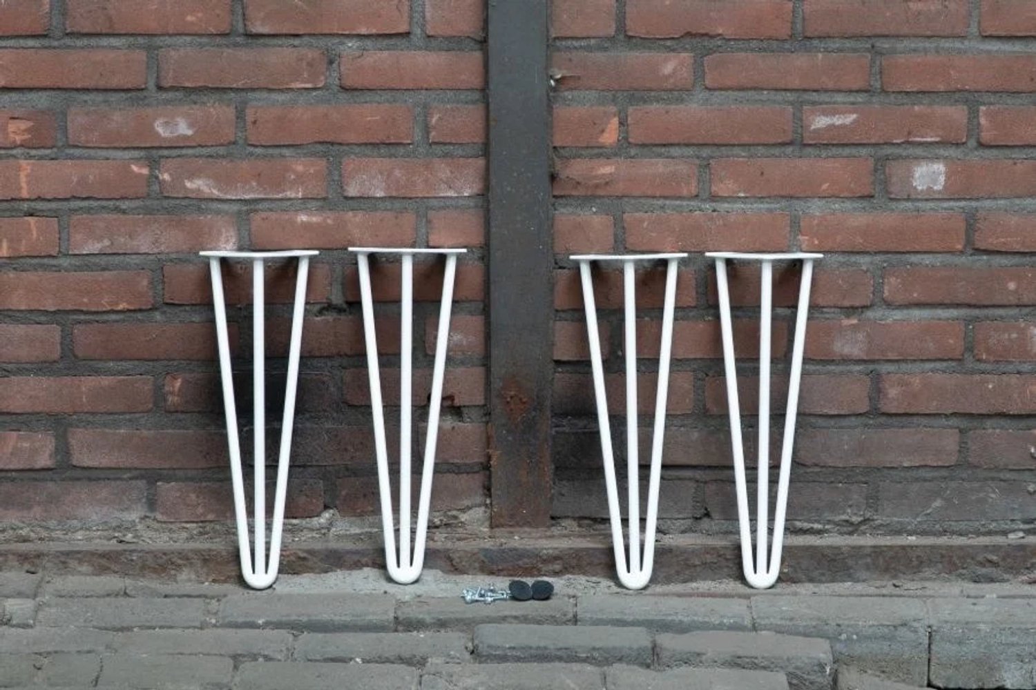 Nordstahl Hairpin bankpoten set van 4 - 41 cm - wit