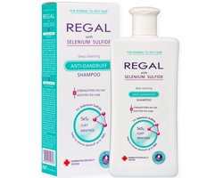 Regal Anti Roos Shampoo – Selenium Shampoo met Menthol en Klei – Tegen Roos, Jeuk en Schilfering – Normaal tot Vet Haar – 200 ml