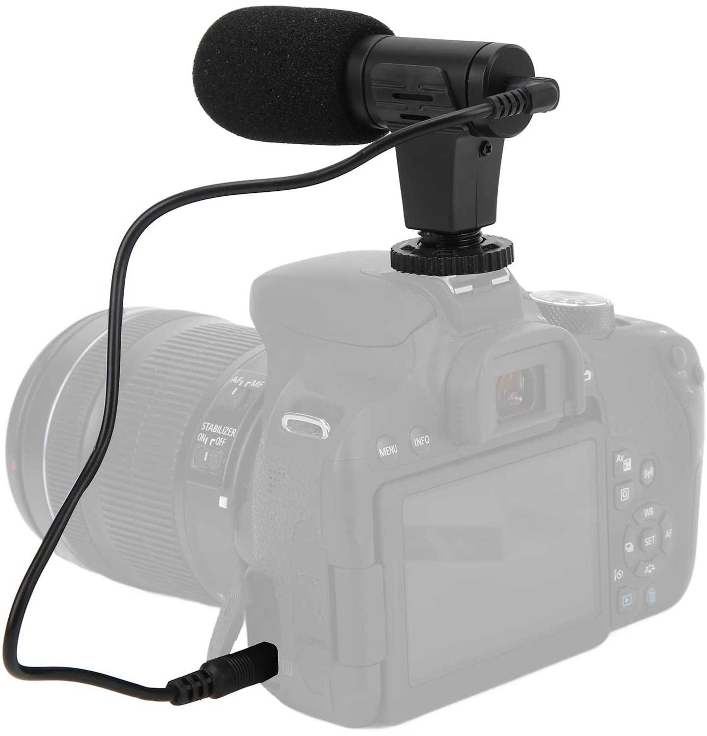 Microfoon Draadloos - Mini-ruisonderdrukkingsmicrofoon - Microfoon Arm - Compatibel met Camera's - Voor Vloggen - Hoogwaardig ABS-materiaal - Videomicrofoon