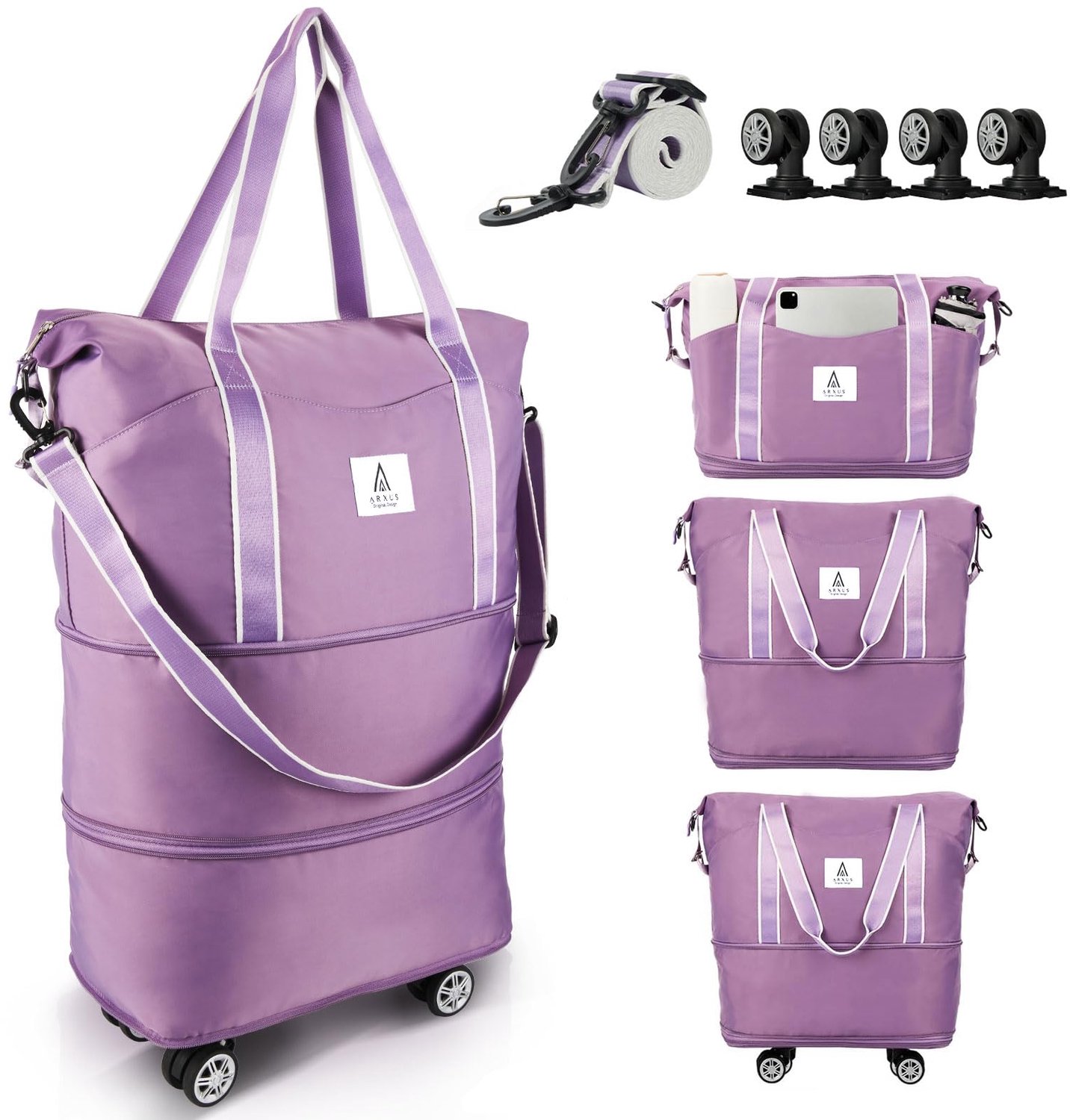 Reistas met Afneembare Wielen - Uitbreidbaar - 25L-55L