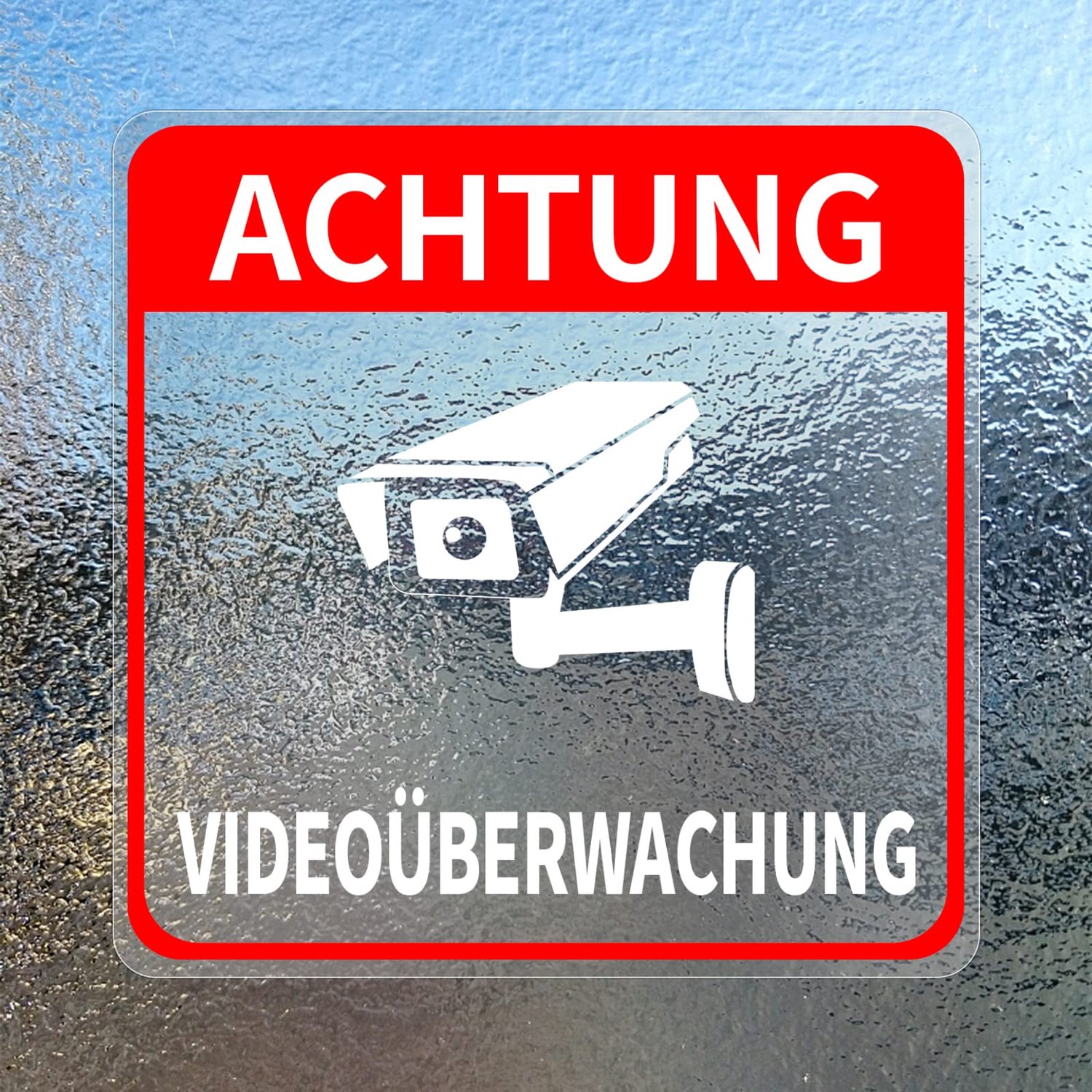 Set van 5 Video Bewakingsstickers voor Veiligheid