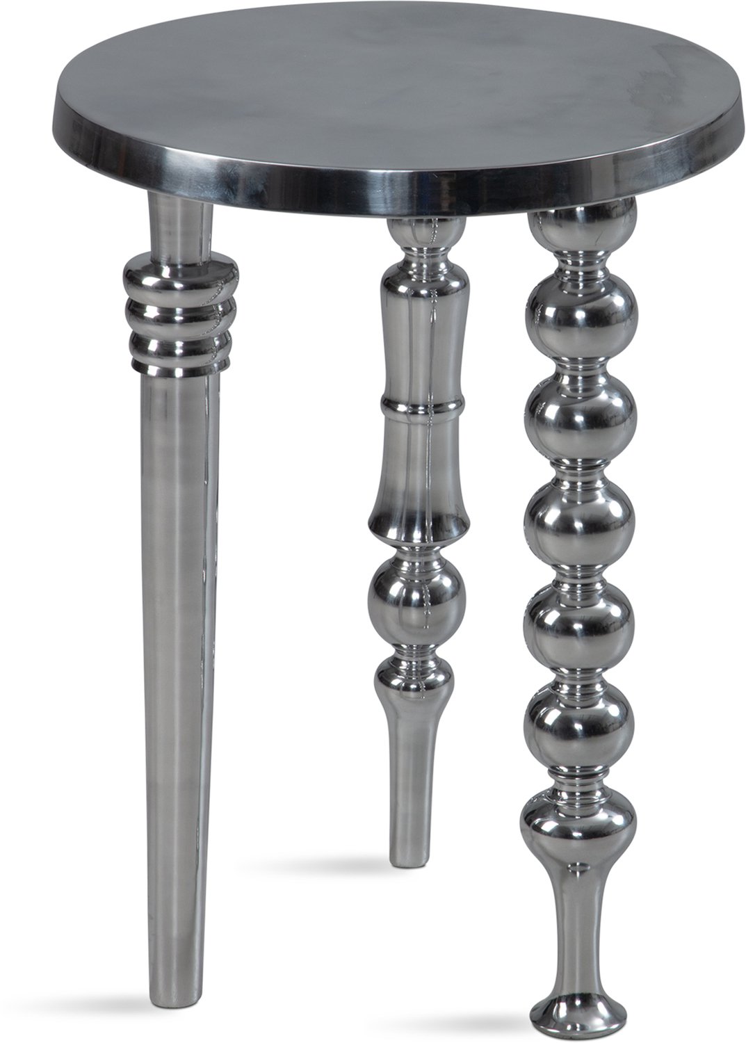 Cosmo Casa Bijzettafel - Aluminium - Zilver - 44 x 44 x 63 cm