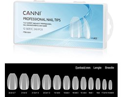 Canni Nagel Tips Mat Kort Coffin - 240 stuks - Nageltips - Nageltips voor Gelnagels - Nagel Tips Acryl - Nail Tips - Nail Tips Clear