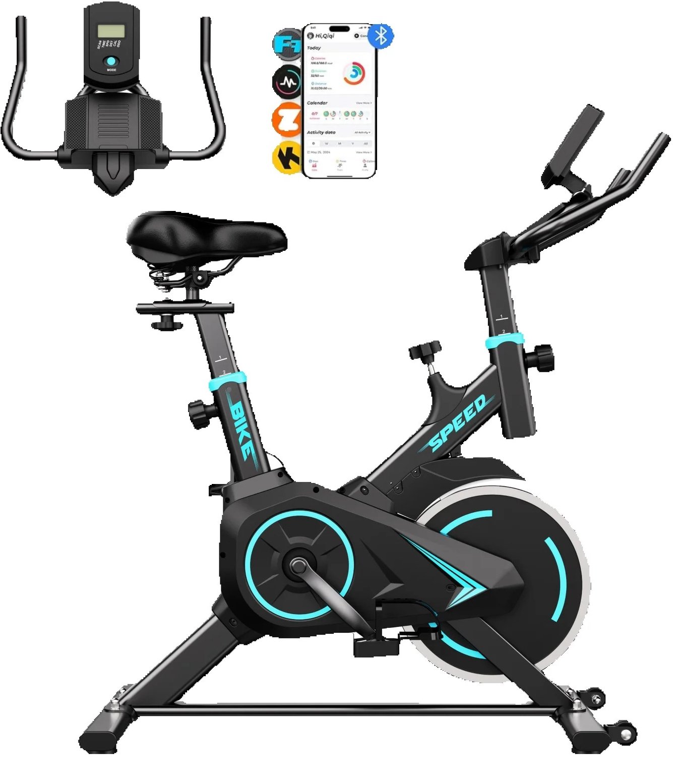 Lamor Hometrainer - Fiets - Cardio - Trainingsapparaat - Thuis sporten - Training - Workout - Verstelbaar - 100 x 79 x 46 cm