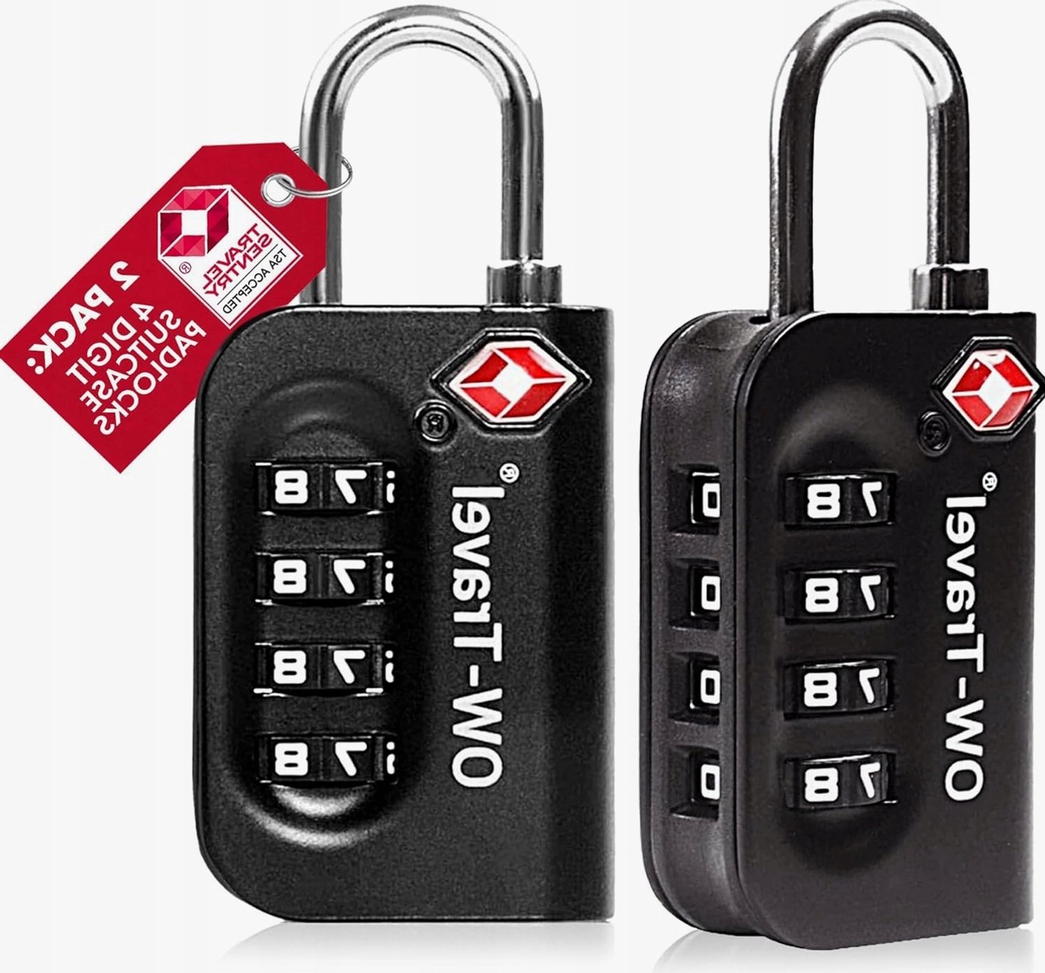 2x 4-Cijferig Cijferslot Koffer Bagage Hangslot Duurzaam