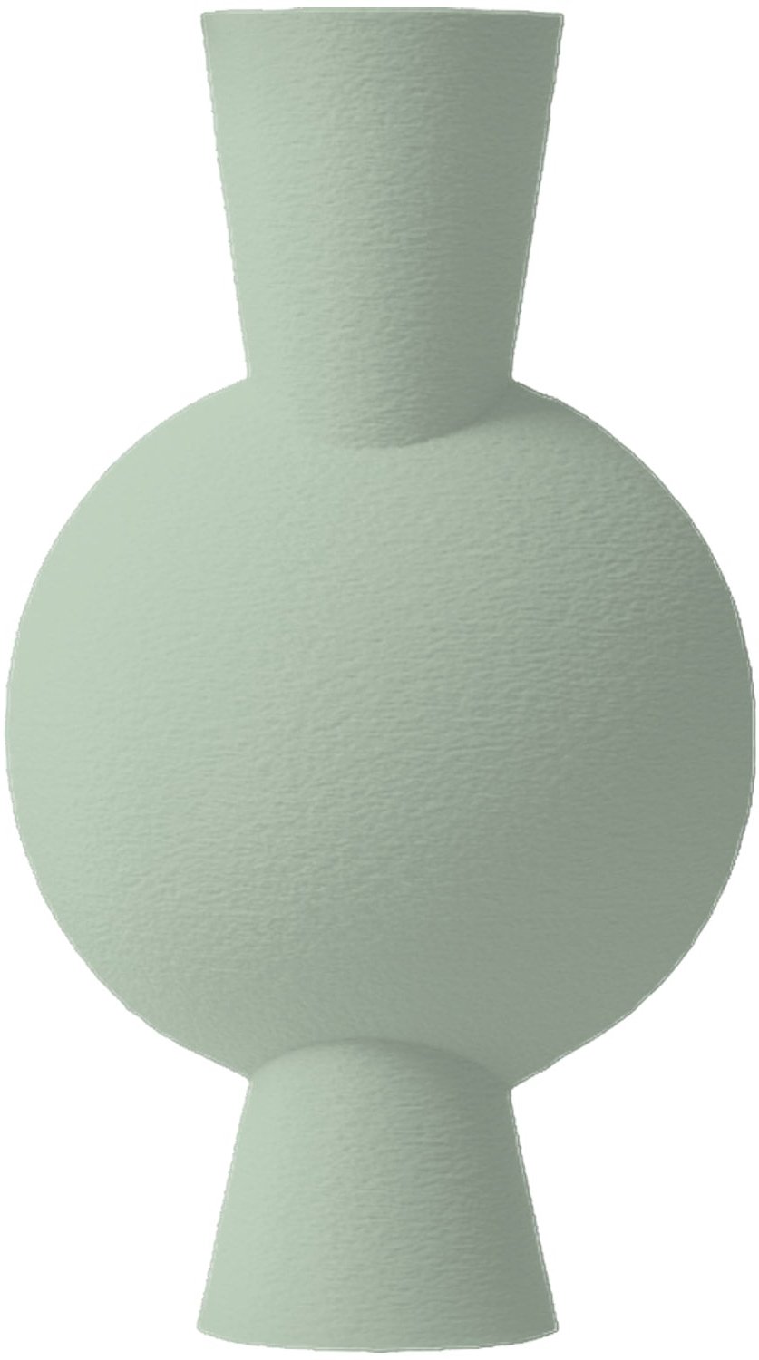 Layvo DESSA Vaas - Salie - D15 x H25 cm - droogbloemen vaas - moderne vaas - gerecycled plastic