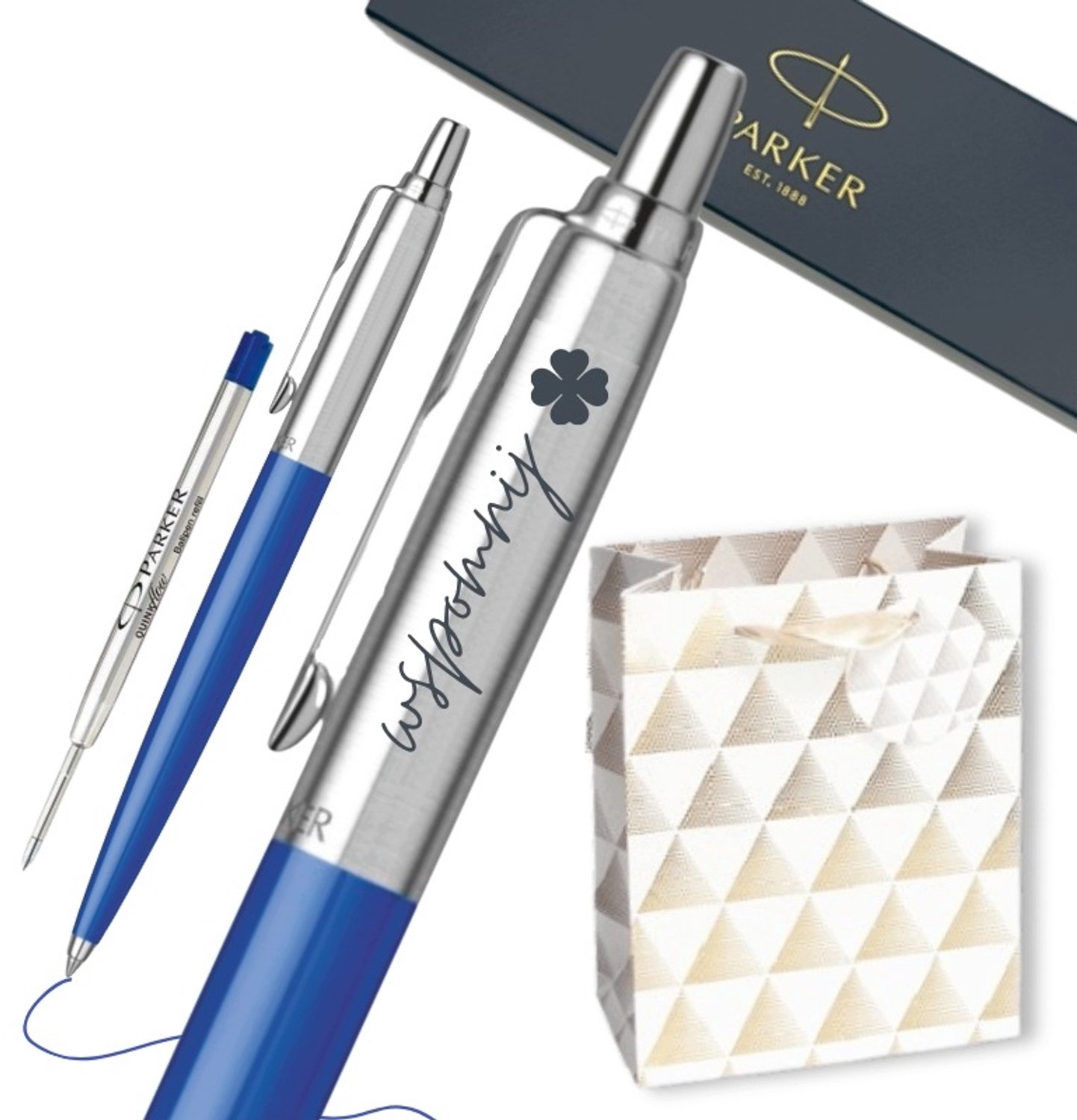 Parker Jotter Originals Blauw CT met Gravure - Uniek Cadeau