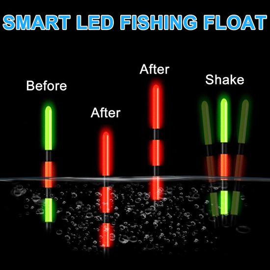 SnelShoppen - 3pcs LED Vissers Float - 6g/8g/9g - Slimme Zwaartsensor met Metalen Basis - Vissen Accessoires voor Meer, Rivier of Vijver — afbeelding 4