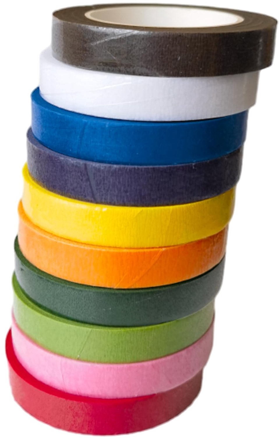 SnelShoppen - 10 Rollen Floristen Tape 12mm Kleurige Zelfklevende Bloemen Tape voor DIY Boeketten, Stelen Wikkelen, Bloemisten - Hoge Kwaliteit Papier