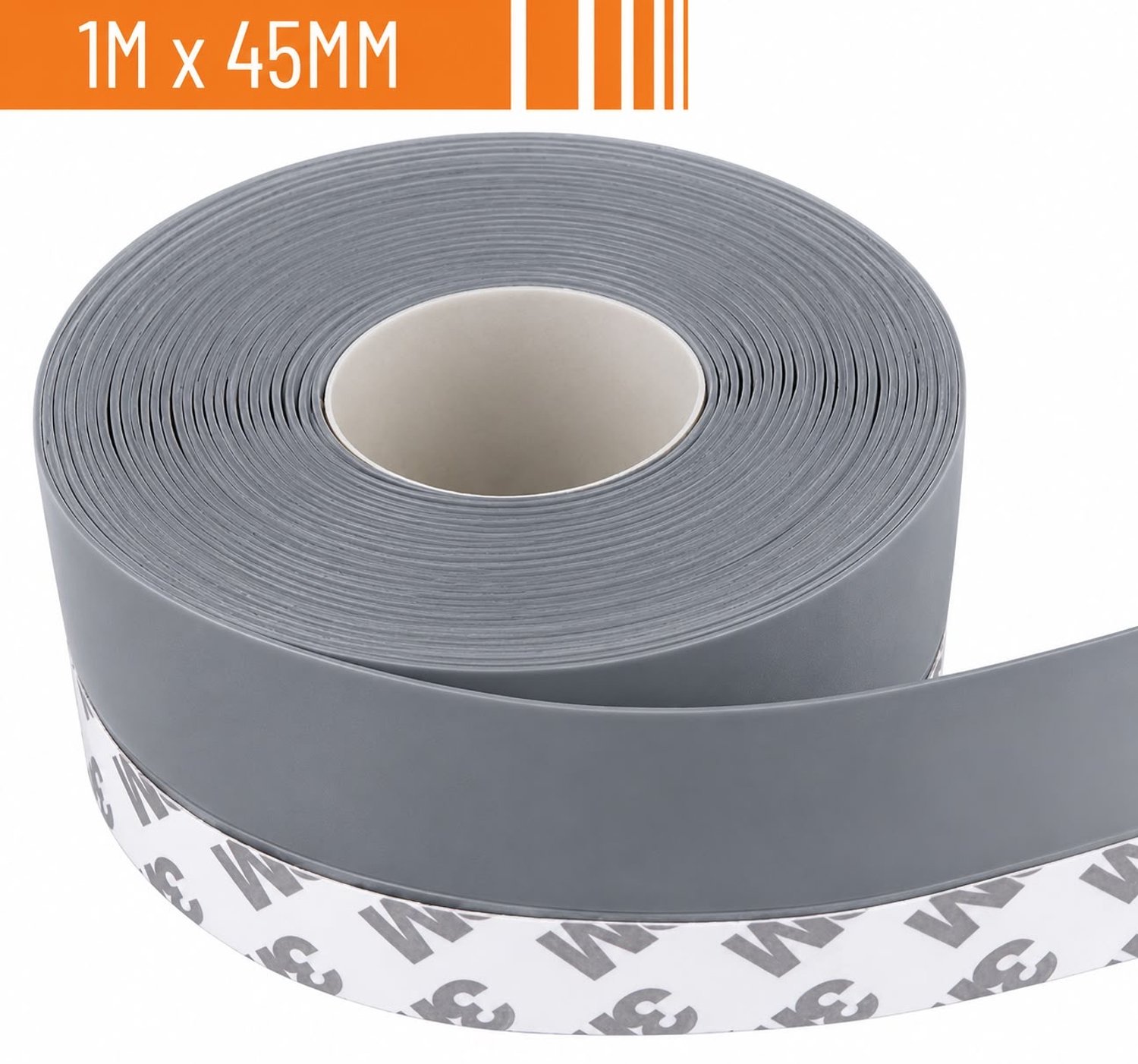 Simple Fix Tochtstrip - 45mm x 1 meter - Tochtstrips voor Deuren - Tochtstopper - Tochtrol - Tochtband - Hoogwaardig Silicone - Zelfklevend en Isolerend