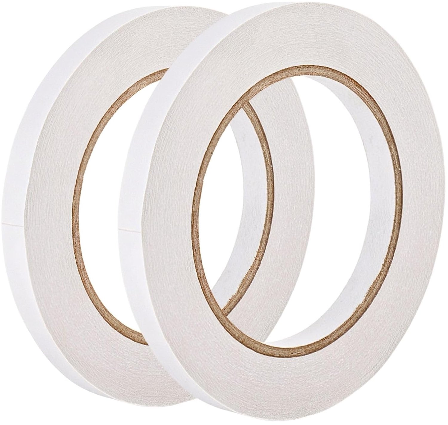 SnelShoppen - Dubbelzijdige Tape 2 Rollen 0.39 Inch Breed 54 Meter Lang, Multifunctionele Plakband voor Creatief Knutselen, Foto's, Verpakking en DIY